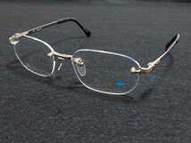 新品　Wing Excella ウイングエクセラ　日本製　鯖江　サバエ　メガネ　眼鏡　高級感　上品　ツーポイント　シルバー　チタン_画像4