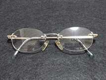 新品　LANVIN ランバン　日本製　メガネ　眼鏡　高級感　上品　ツーポイント　軽い　シルバー×ゴールド_画像2