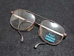 新品　CHOICE　チョイス　シャルマン　メガネ　眼鏡　高級感　上品　フルリム　ツーブリッジ　軽い　子供用　巻きつる　縄手　ブラウン