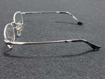 新品　ROCHAS ロシャス　日本製　メガネ　眼鏡　高級感　上品　ハーフリム　チタン　シルバー_画像4