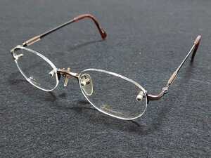 新品　Aquascutum アクアスキュータイム　日本製　メガネ　眼鏡　高級感　上品　ツーポイント　チタン　ブラウン系