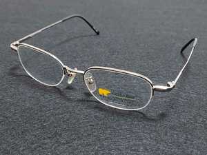 新品　Golden Bear ゴールデンベア　メガネ　眼鏡　高級感　上品　ハーフリム　チタン　シルバー