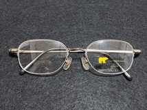 新品　Golden Bear ゴールデンベア　メガネ　眼鏡　高級感　上品　ハーフリム　チタン　シルバー_画像6