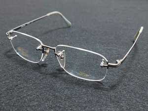 新品　JAGUAR　ジャガー　ブランド　メガネ　眼鏡　高級感　上品　ツーポイント　軽い　マットシルバー　超弾性