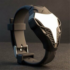 【 送料当社負担 】LED メンズ 時計 レディース ユニセックス シリコンウォッチ バングル・ブレスレット腕時計 デジタル LED-W-X-bkの画像2