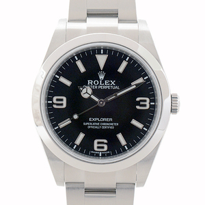  Rolex clock men's Explorer 1 self-winding watch black face stainless steel ROLEX EXPLORER1 214270 SS used 