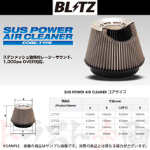 BLITZ ブリッツ エアクリ ワゴンR スティングレー MH34S/MH44S R06A ターボ サスパワーエアクリーナー 26177 トラスト企画 (765121571_画像1