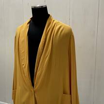 USA古着 80s Diana MARCO レーヨン デザイン ジャケット 黄色 アメリカ製 ショールカラー イージー マスタード ヴィンテージ 80年代_画像1