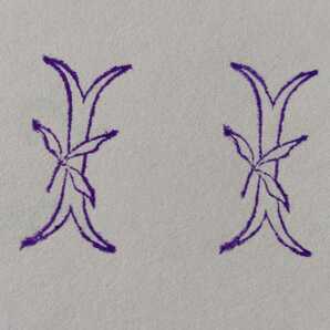 I フランス アンティーク 刺繍 スタンプ ヴィンテージ ハンコ アルファベット モノグラム イニシャル レトロ 葉 リーフ 植物の画像5