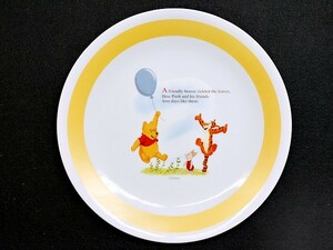 3QV売切！税無し☆CORELLE(コレール)★プーさん★プレート★21.5cm★イエロー★Disney★ディズニー★Winnie the Pooh★現状★1104-2