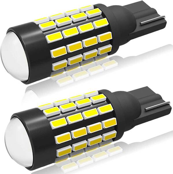 『送料無料』T10 LED 爆光 ポジションランプ　アルミヒートシンク設計 54連3014LED素子 50000時間　ホワイト 2個　白　TO　ライト　バルブ