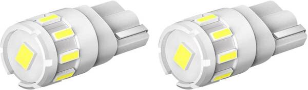 『送料無料』【爆光モデル】T10 LED 爆光 ホワイト キャンセラー内蔵 車検　無極性 10SMD 12V 1.2W ランプ　BO　ライト　白　2個　バルブ
