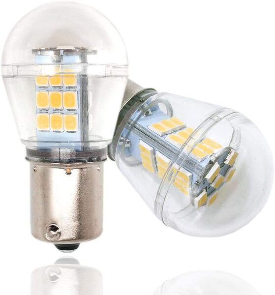 『送料無料』S25 LED ウインカー シングル 純正球サイズ アンバー/オレンジ 爆光 1156 BA15S ピン角180° ランプ 2個 Ho ライト バルブ