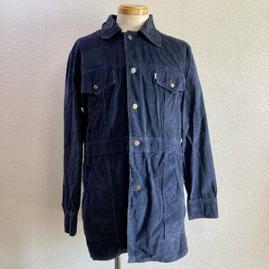 超希少！70s USA製 Levi's リーバイス ブッシュジャケット L ネイビー ロング丈コーデュロイジャケット 白タブ vintage ビンテージ 70671