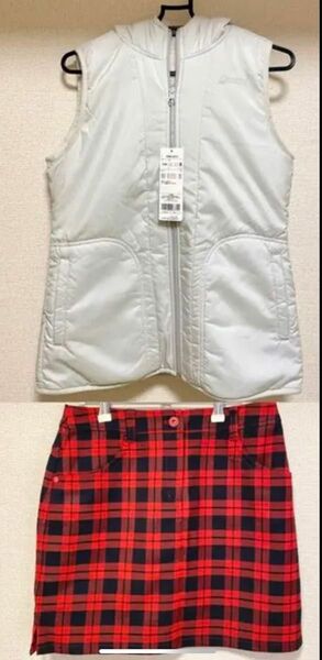 【SRIXON】ダウンベスト【Munsingwear】ゴルフスカート(新品)