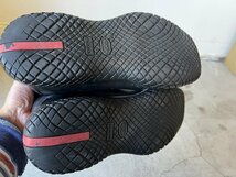 (^w^)b PRADA SPORTS プラダ スポーツ レザー スニーカー シューズ 6(25.5cm) イタリア製 最高級 MID ミッド ブラック 黒 vibram ビブラム_画像3