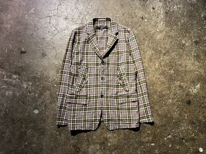 COMME des GARCONS HOMME 05SS チェック柄 コットン エステル 3B ジャケット コムデギャルソンオム 2005SS AD2004 HO-J012 M