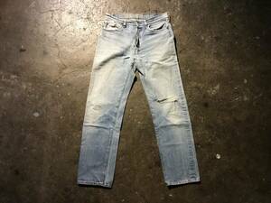 LEVI'S リーバイス 80s 1980s 501 ボタン裏558 赤耳 セルビッチ USA製 MADE IN USA デニム パンツ DENIM PANTS インディゴ ダメージ加工