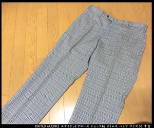 ■UNITED ARROWS ユナイテッドアローズ チェック柄 ボトムス パンツ サイズ50 中古