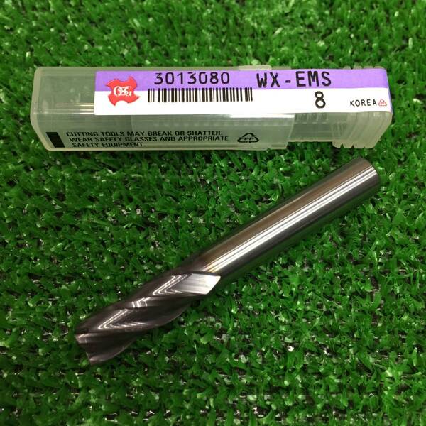 OSG 超硬エンドミル 8mm 4刃 WX-EMS フライス ミーリング 工具鋼 焼き入れ鋼 ダクタイル鋳鉄