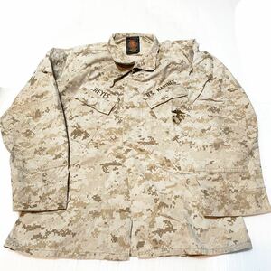 米軍放出品 アメリカ海兵隊　USMC デザート デジタル迷彩　ミリタリージャケット SーR 中古