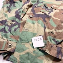 米軍放出品 実物素材 キッズ用 民生品 ウッドランド 迷彩 BDUジャケット 中古_画像2
