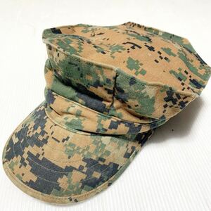 米軍放出品　実物　MARPAT アメリカ海軍初期モデル　US NAVY デジタルウッドランド迷彩　キャップ　サイズサイズ　中古　帽子