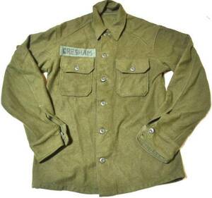 米軍放出品 ミリタリー 実物ウール ジャケット 上着 Mサイズ程度 OD迷彩
