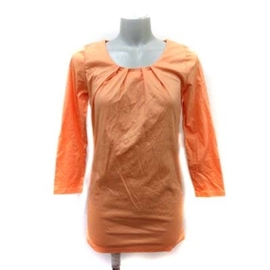  Michel Klein MICHEL KLEIN cut and sewn long sleeve 38 orange /YI lady's 