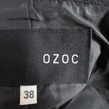 オゾック OZOC ジャケット テーラード 長袖 シングル コットン 薄手 無地 38 黒 ブラック アウター /NA レディース_画像9