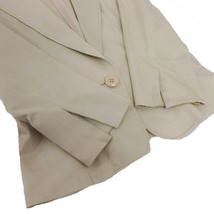 エフデ ef-de ジャケット アウター テーラードカラー 七分袖 袖裾スリット シンプル ベージュ 9 レディース_画像3