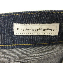 イーハイフンワールドギャラリー E HYPHEN WORLD GALLERY LEE ハーフパンツ キュロット デニム インディゴ 紺 S *E349 レディース_画像3