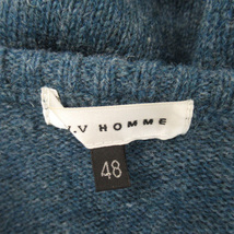 アー・ヴェ・ヴェ オム ミッシェルクラン a.v.v HOMME ニット セーター 長袖 Vネック ウール 48 ブルーグリーン /YK15 メンズ_画像4