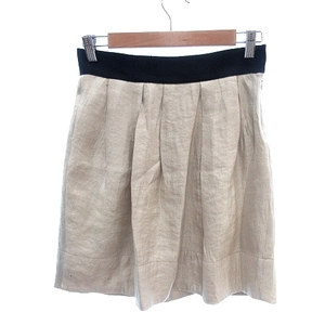  McAfee MACPHEE Tomorrowland flair skirt Mini 36 beige /AU lady's 