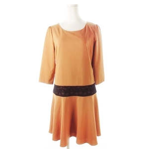  Natural Beauty Basic NATURAL BEAUTY BASIC One-piece Mini 7 minute sleeve switch race low waist M tea Brown terra‐cotta /CK