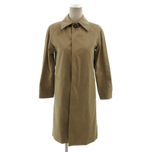  Dress Terior DRESSTERIOR coat turn-down collar made in Japan cotton brown group beige Brown 34 lady's 