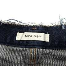 マウジー moussy パンツ ショートパンツ デニム カットオフ フリンジ インディゴ ブルー 青 0 レディース_画像8
