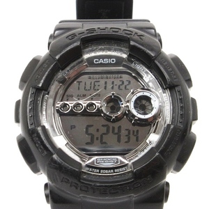 カシオジーショック CASIO G-SHOCK 腕時計 ガリッシュブラック Garish Black デジタル クオーツ 防水 多機能 GD-100BW 黒 ■SM0 メンズ