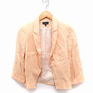  top shop TOPSHOP open jacket outer tailored 7 minute sleeve 34 salmon pink /FT20 lady's 