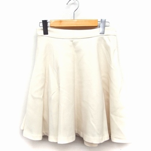  Stunning Lure STUNNING LURE flair skirt Mini plain simple 36 ivory white /FT37 lady's 