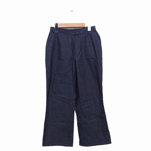 untichi*no-beUNDICI*NOVE pants capri pants cropped pants simple cotton 40 navy navy blue /KT5 lady's 
