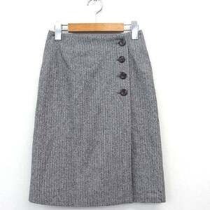  -stroke laStola. skirt pcs shape knee height total pattern wool 34 gray ash /MT50 lady's 