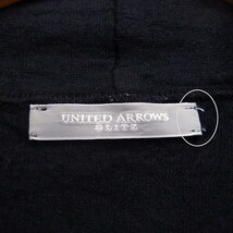 ユナイテッドアローズ UNITED ARROWS スリッツ Slitz カーディガン 長袖 ショート丈 ウール混 シルク混 無地 シンプル 黒 /HT6 レディース_画像3