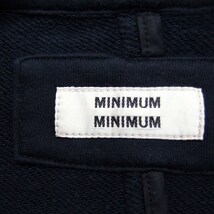 ミニマム MINIMUM テーラード ジャケット アウター シングル フリル 無地 スウェット 綿 ブラック 黒 /FT25 レディース_画像3