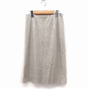  profile PROFILE tight skirt long mi leak height plain velour cotton 38 gray ash /FT19 lady's 
