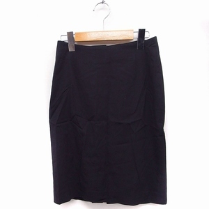  Manics manics tight skirt knee height slit plain 1 black black /FT49 lady's 