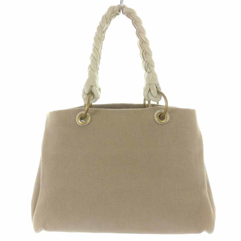 BOTTEGA VENETA ボッテガヴェネタ ハンドバッグ ベージュ ロゴ 総柄