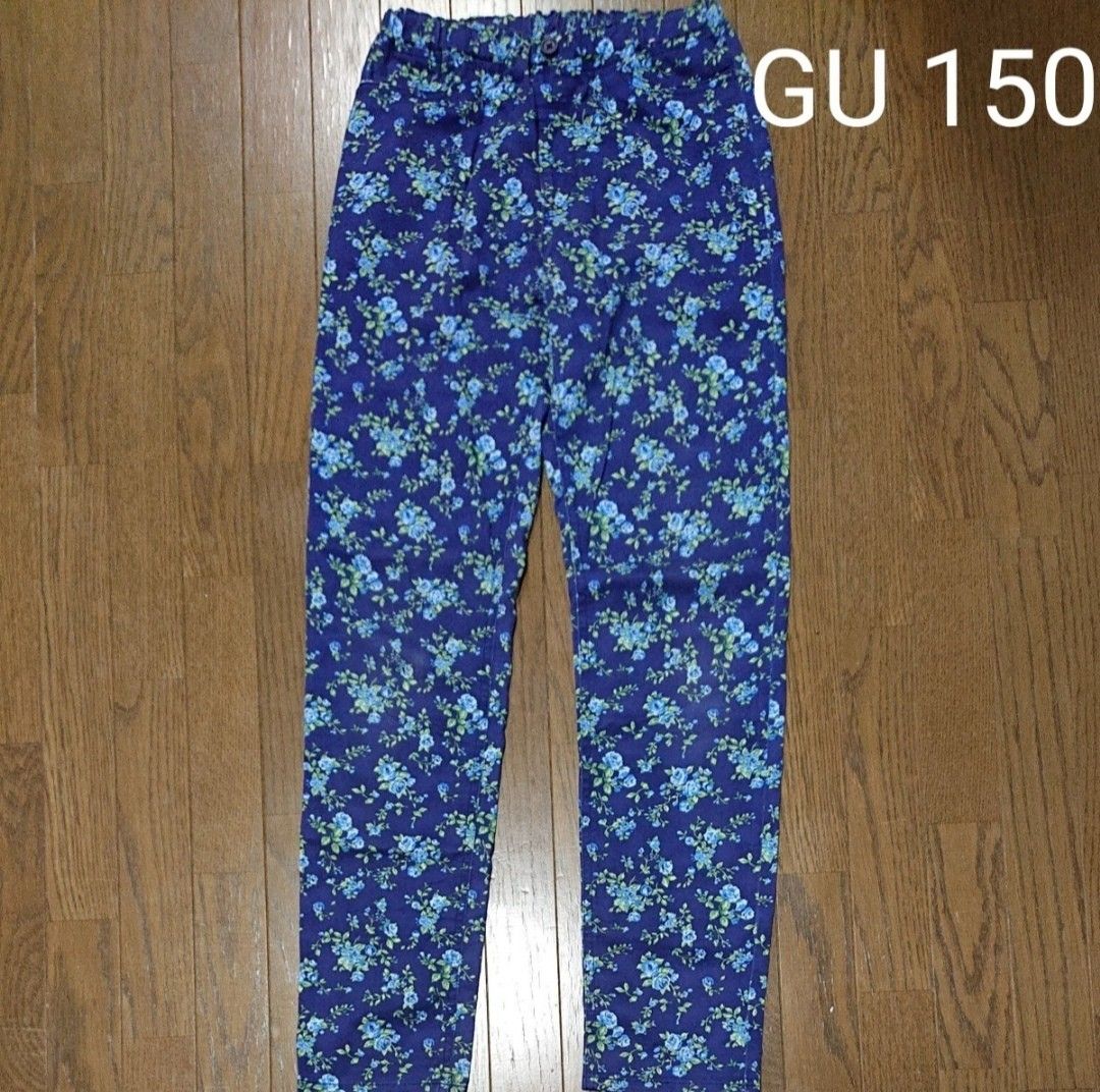 GU 花柄パンツ 150 キッズ|PayPayフリマ