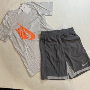  новый товар [ Nike ]150 Kids NIKE футболка спортивная одежда верх и низ в комплекте dry Fit orange Logo 