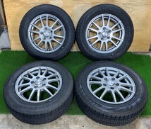 195/65R15 BRIDGESTONE【2本2017年 2本2018年】(社外アルミホイール) 15X6J ET43 5H/114.3 4本セット！_画像1